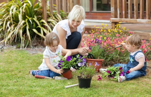 Professional landscaping in Plumstead with patio and planting features