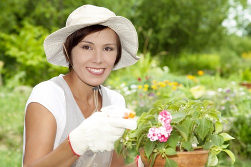 Local gardeners in Plumstead working on a well-kept residential garden